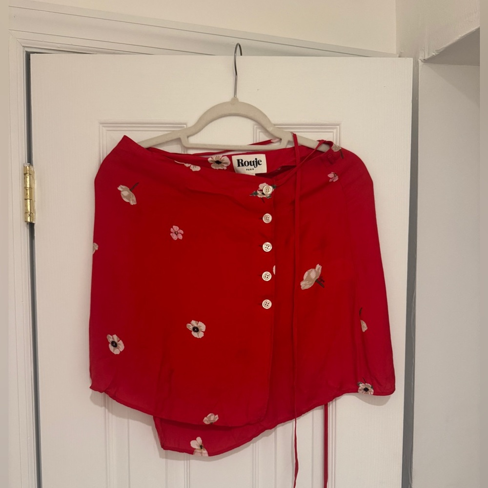 Rouje Red Floral skirt